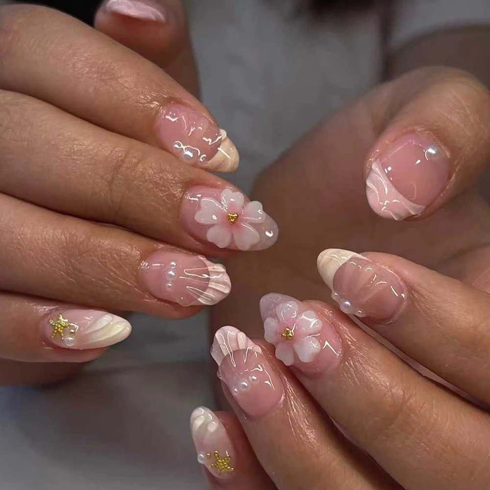 Nail Art Oval - 24 adesivi per unghie in gel