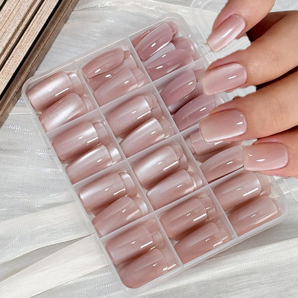 Nail Art Wedding - 144 Pezzi Unghie Finte Lucide Rosa