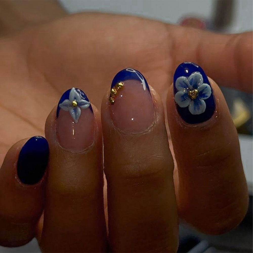 Nail Art Oval - 24 Adesivi per Unghie in Gel