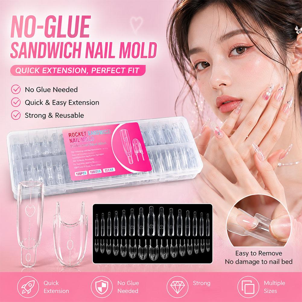 Nail Extension Form - Set di 120 Forme Doppie per