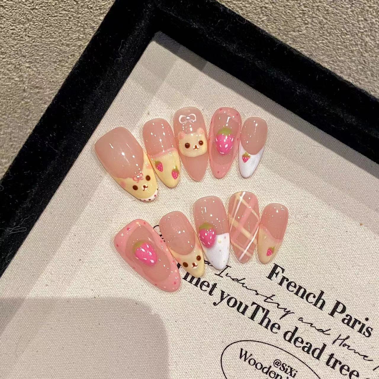 Nail Art Oval - 10 pezzi di unghie finte ovali
