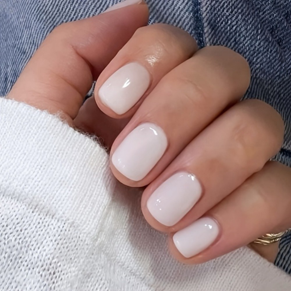 Press On Nail Set - 24 Pezzi Unghie Finte Press-on Bianco
