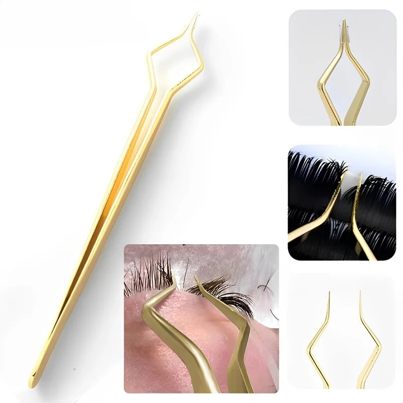 Nail Extension Form - Nuove Pinzette per Extension Ciglia Antiscivolo