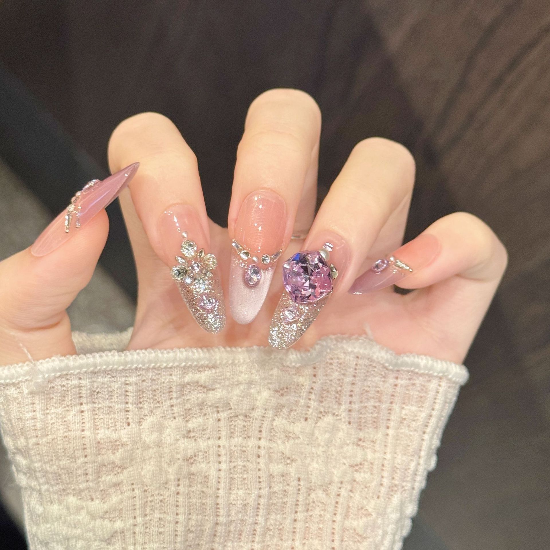 10 pz. Unghie Finte a Pression - Nail Art Oval recensione e prezzo
