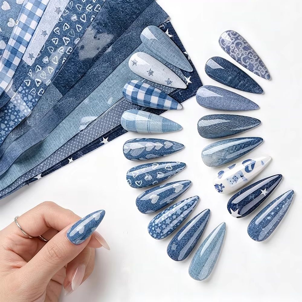10 Pezzi/Lotto Carta Transfer  - Nail Art Denim recensione e prezzo