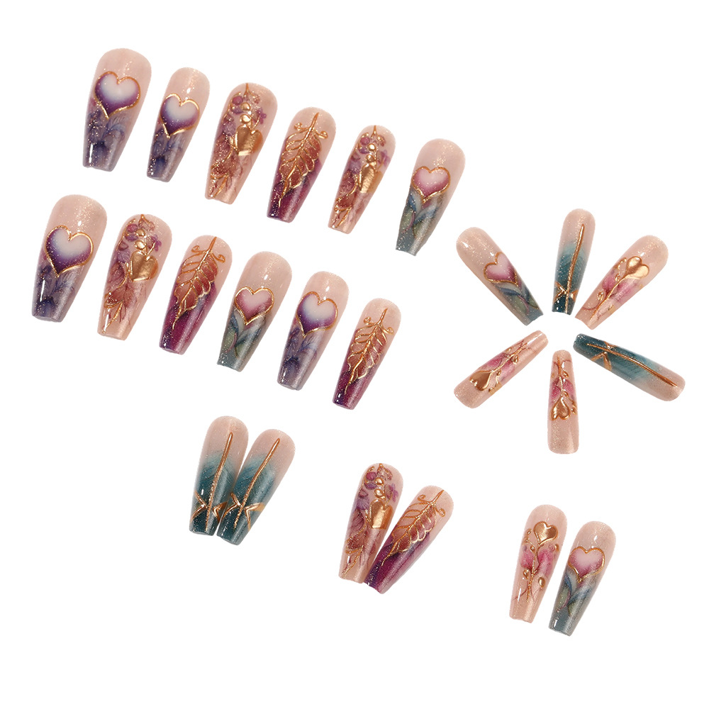 24 pz/set 3D unghie finte per  - Press On Nail Set recensione e prezzo