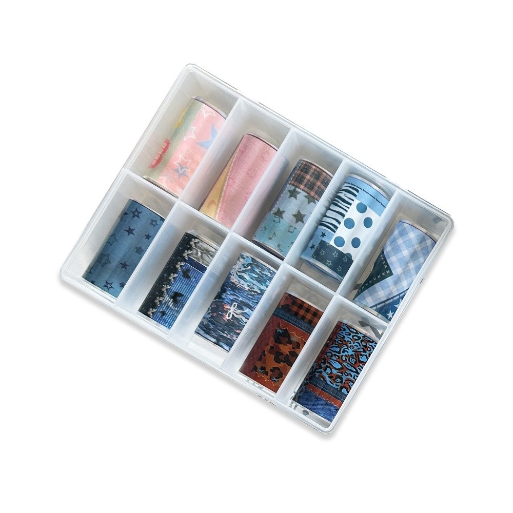 10 Rotoli di Carta Adesiva Col - Nail Art Denim recensione e prezzo