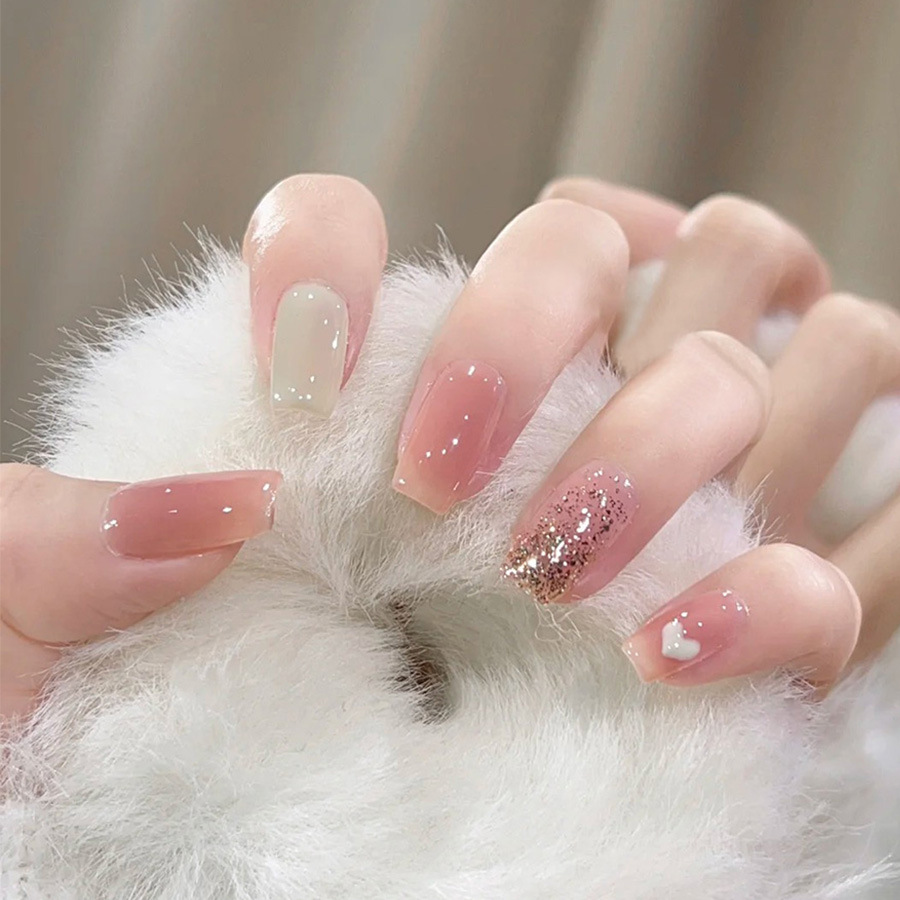 24 pz/set Breve Medio unghie f - Press On Nail Set recensione e prezzo