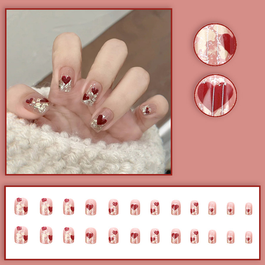 24 pezzi/set unghie finte quad - Press On Nail Set recensione e prezzo