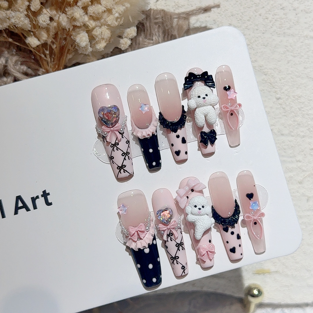 10 pezzi di pizzo nero a pois  - Nail Art Wedding recensione e prezzo