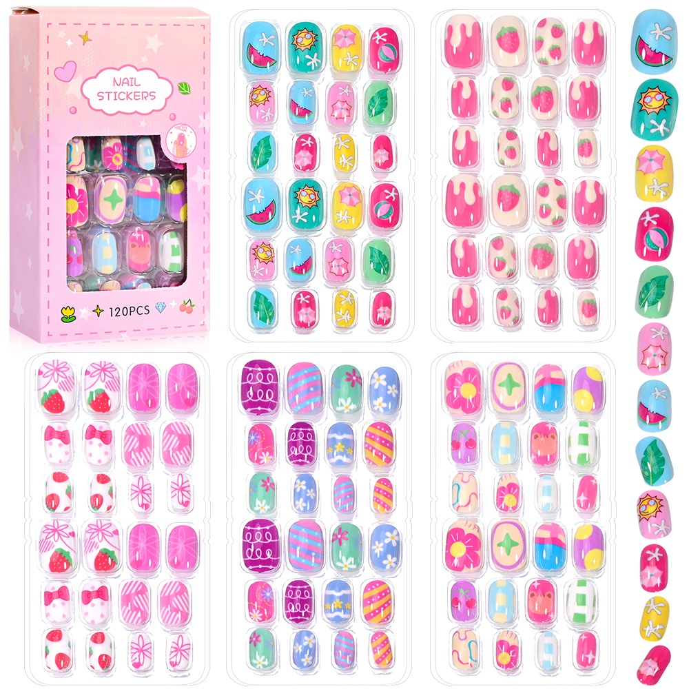 120 pezzi 5 set caramelle bamb - Press On Nail Set recensione e prezzo