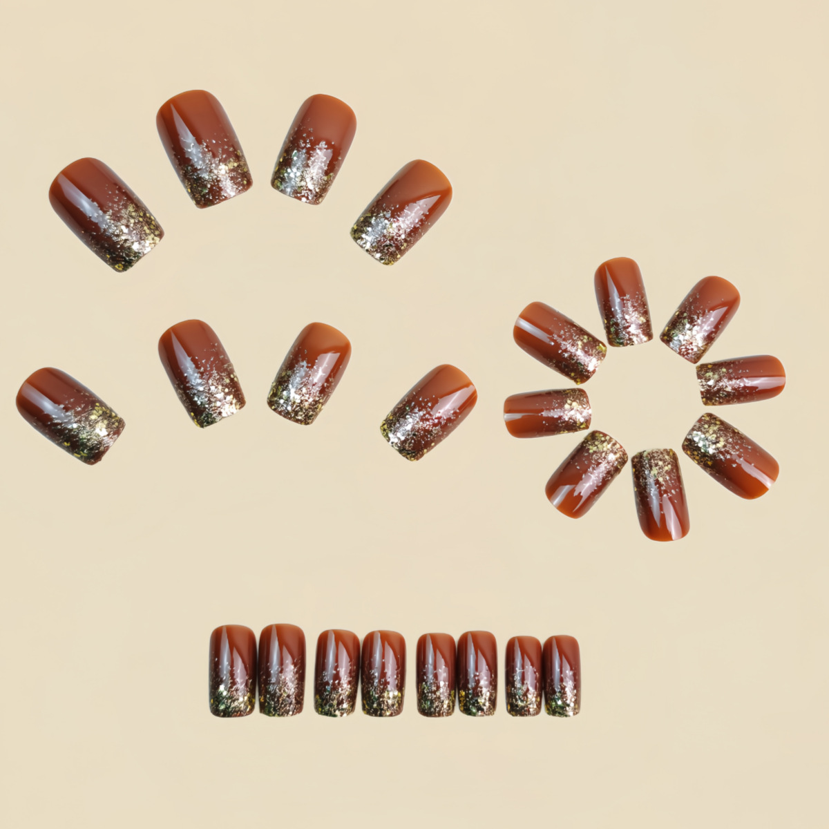 Unghie finte corte medie Sfuma - Press On Nail Set recensione e prezzo