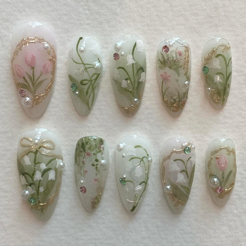 Set di 24 Unghie Finte Verdi S - Nail Art Oval recensione e prezzo